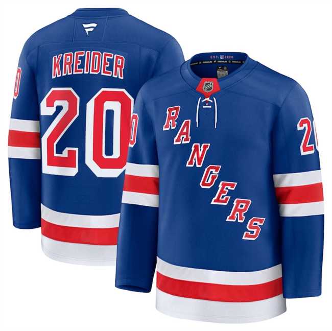 Men%27s New York Rangers #20 Chris Kreider Royal 2024-25 Home Stitched Jersey Dzhi